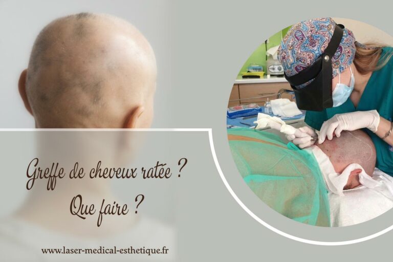Greffe de cheveux ratée